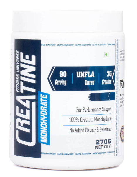 Fitness Universe® Creatine Monohydrate 270g Unflavoured