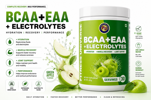 Fitness Universe® BCAA + EAA + Electrolyte Green Apple 450g