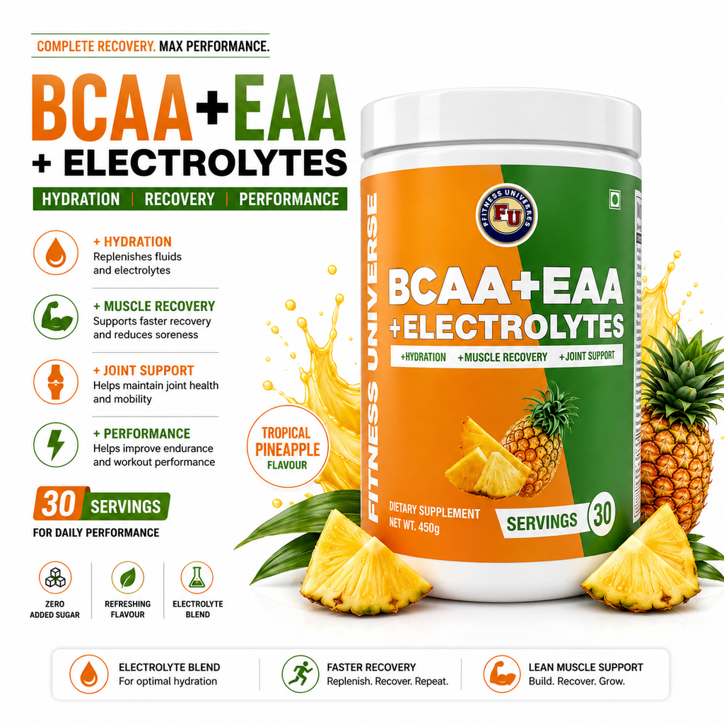 Fitness Universe® BCAA + EAA + Electrolyte Pineapple 450g