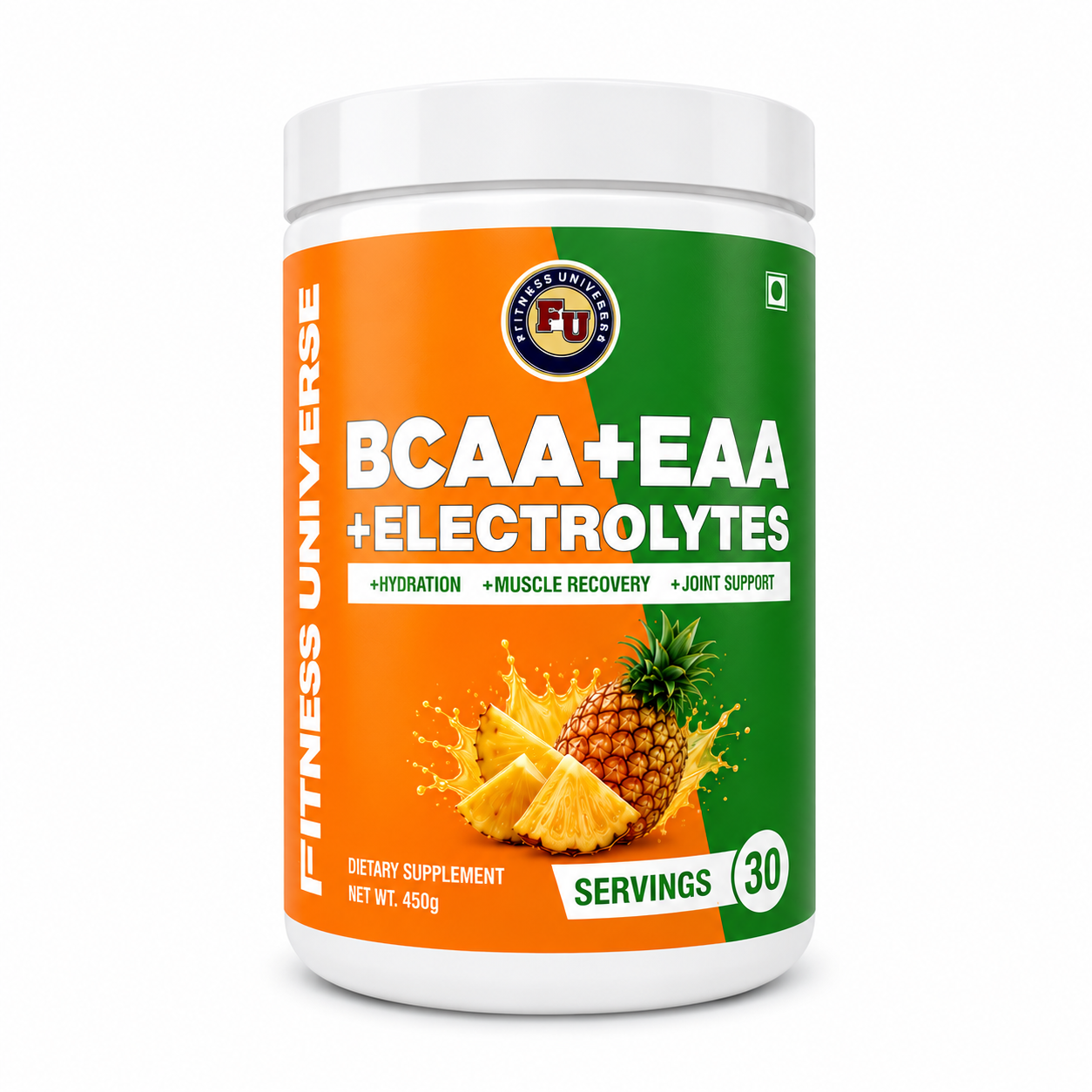 Fitness Universe® BCAA + EAA + Electrolyte Pineapple 450g